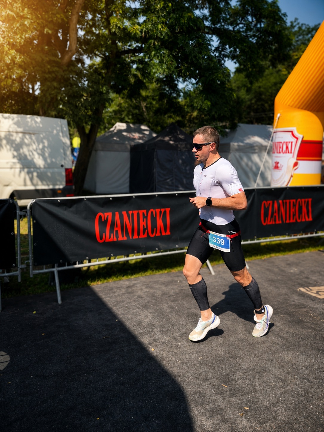 Bieg w trakcie zawodów triathlonowych